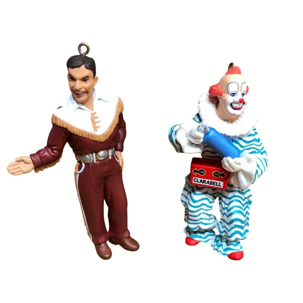 Hallmark Ornaments Clarabell Clown 80 Buffalo Bob 81 Christmas Decor Howdy Doody
